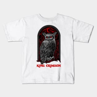 The Moon Owl King Crimson Kids T-Shirt